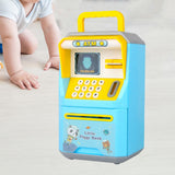 Maxbell Electronic Fingerprint ATM Piggy Bank Password ATM Machine for Children Kids Blue