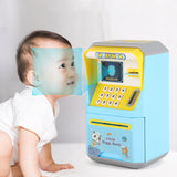 Maxbell Electronic Fingerprint ATM Piggy Bank Password ATM Machine for Children Kids Blue