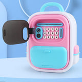 Maxbell ATM Savings Bank Fingerprint and Password Money Saving Box for Kids Children Pink