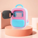 Maxbell ATM Savings Bank Fingerprint and Password Money Saving Box for Kids Children Pink