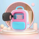 Maxbell ATM Savings Bank Fingerprint and Password Money Saving Box for Kids Children Pink