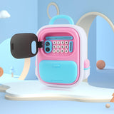 Maxbell ATM Savings Bank Fingerprint and Password Money Saving Box for Kids Children Pink