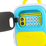 Maxbell ATM Savings Bank Fingerprint and Password Money Saving Box for Kids Children Blue