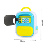 Maxbell ATM Savings Bank Fingerprint and Password Money Saving Box for Kids Children Blue