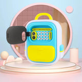 Maxbell ATM Savings Bank Fingerprint and Password Money Saving Box for Kids Children Blue