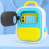 Maxbell ATM Savings Bank Fingerprint and Password Money Saving Box for Kids Children Blue