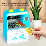 Maxbell ATM Piggy Bank Early Development Auto Scroll ATM Machine for Boys Girls Kids Blue