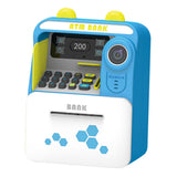 Maxbell ATM Piggy Bank Early Development Auto Scroll ATM Machine for Boys Girls Kids Blue