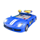Maxbell Electric Simulation Steering Wheel Toy Simulation Driving for Teens Children Blue