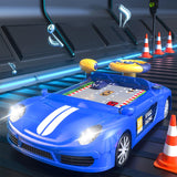 Maxbell Electric Simulation Steering Wheel Toy Simulation Driving for Teens Children Blue