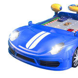 Maxbell Electric Simulation Steering Wheel Toy Simulation Driving for Teens Children Blue