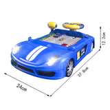 Maxbell Electric Simulation Steering Wheel Toy Simulation Driving for Teens Children Blue