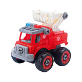 Maxbell Children Construction Truck Screwdriver Toy Take Apart Car Toy for Children Fire Truck