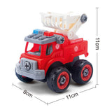 Maxbell Children Construction Truck Screwdriver Toy Take Apart Car Toy for Children Fire Truck