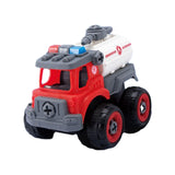 Maxbell Children Construction Truck Screwdriver Toy Take Apart Car Toy for Children Watering Cart