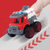 Maxbell Children Construction Truck Screwdriver Toy Take Apart Car Toy for Children Watering Cart