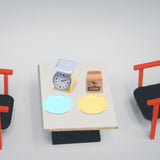 Maxbell 4Pcs 1:12 Dollhouse Miniature Kitchen Scale Flour Bag Plates for Dining Room