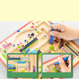 Maxbell Maze Magnetic Puzzle Game 30x30cm for Preschool Activity Travel Toy Ages 3-5