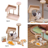 Maxbell 1:12 Dollhouse Cat Climbing Frame Cat Scratch Post for Miniature Scene style A