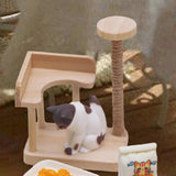 Maxbell 1:12 Dollhouse Cat Climbing Frame Cat Scratch Post for Miniature Scene style A