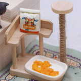 Maxbell 1:12 Dollhouse Cat Climbing Frame Cat Scratch Post for Miniature Scene style A