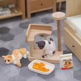 Maxbell 1:12 Dollhouse Cat Climbing Frame Cat Scratch Post for Miniature Scene style B