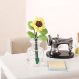 Maxbell Mini Potted Plant Fake Sunflowers Home Miniature Dollhouse Flowers 1 12 Gift