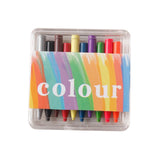 Maxbell 1/12 Dollhouse Crayons Pencils with Acrylic Storage Case Mini Painting Tools