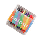 Maxbell 1/12 Dollhouse Crayons Pencils with Acrylic Storage Case Mini Painting Tools