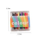 Maxbell 1/12 Dollhouse Crayons Pencils with Acrylic Storage Case Mini Painting Tools