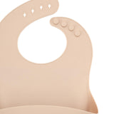 Maxbell Baby Bibs with Large Pocket Breathable Comfortable Eating Bibs for Boys Kids Apricot