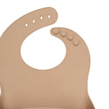 Maxbell Baby Bibs with Large Pocket Breathable Comfortable Eating Bibs for Boys Kids Light Brown