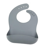 Maxbell Baby Bibs with Large Pocket Breathable Comfortable Eating Bibs for Boys Kids Gray