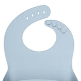 Maxbell Baby Bibs with Large Pocket Breathable Comfortable Eating Bibs for Boys Kids Light Blue