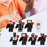 Maxbell 8x Skibidi Toilet Toy DIY Toilet Action Figure for Decoration Desk Halloween