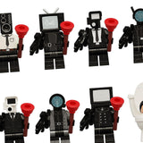 Maxbell 8x Skibidi Toilet Toy DIY Toilet Action Figure for Decoration Desk Halloween