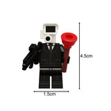 Maxbell 8x Skibidi Toilet Toy DIY Toilet Action Figure for Decoration Desk Halloween