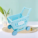 Maxbell Kids Shopping Cart Trolley Mart Shopping Cart for Ages 3 and up Baby Blue