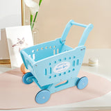 Maxbell Kids Shopping Cart Trolley Mart Shopping Cart for Ages 3 and up Baby Blue