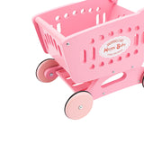 Maxbell Kids Shopping Cart Trolley Mart Shopping Cart for Ages 3 and up Baby Pink