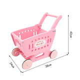 Maxbell Kids Shopping Cart Trolley Mart Shopping Cart for Ages 3 and up Baby Pink
