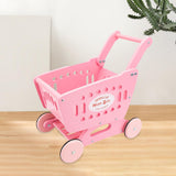 Maxbell Kids Shopping Cart Trolley Mart Shopping Cart for Ages 3 and up Baby Pink