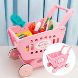 Maxbell Kids Shopping Cart Trolley Mart Shopping Cart for Ages 3 and up Baby Pink