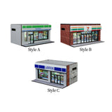 Maxbell 1/64 Supermarket Street Scene Display Case Layout for Home Bedroom Halloween Style A