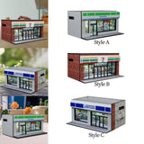 Maxbell 1/64 Supermarket Street Scene Display Case Layout for Home Bedroom Halloween Style A