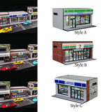 Maxbell 1/64 Supermarket Street Scene Display Case Layout for Home Bedroom Halloween Style A