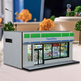 Maxbell 1/64 Supermarket Street Scene Display Case Layout for Home Bedroom Halloween Style A