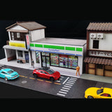 Maxbell 1/64 Supermarket Street Scene Display Case Layout for Home Bedroom Halloween Style A