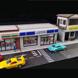 Maxbell 1/64 Supermarket Street Scene Display Case Layout for Home Bedroom Halloween Style C