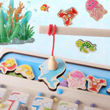 Maxbell Color Matching Game 2 in 1 Girls Boys Wooden Math Toy Magnetic Puzzle Boards